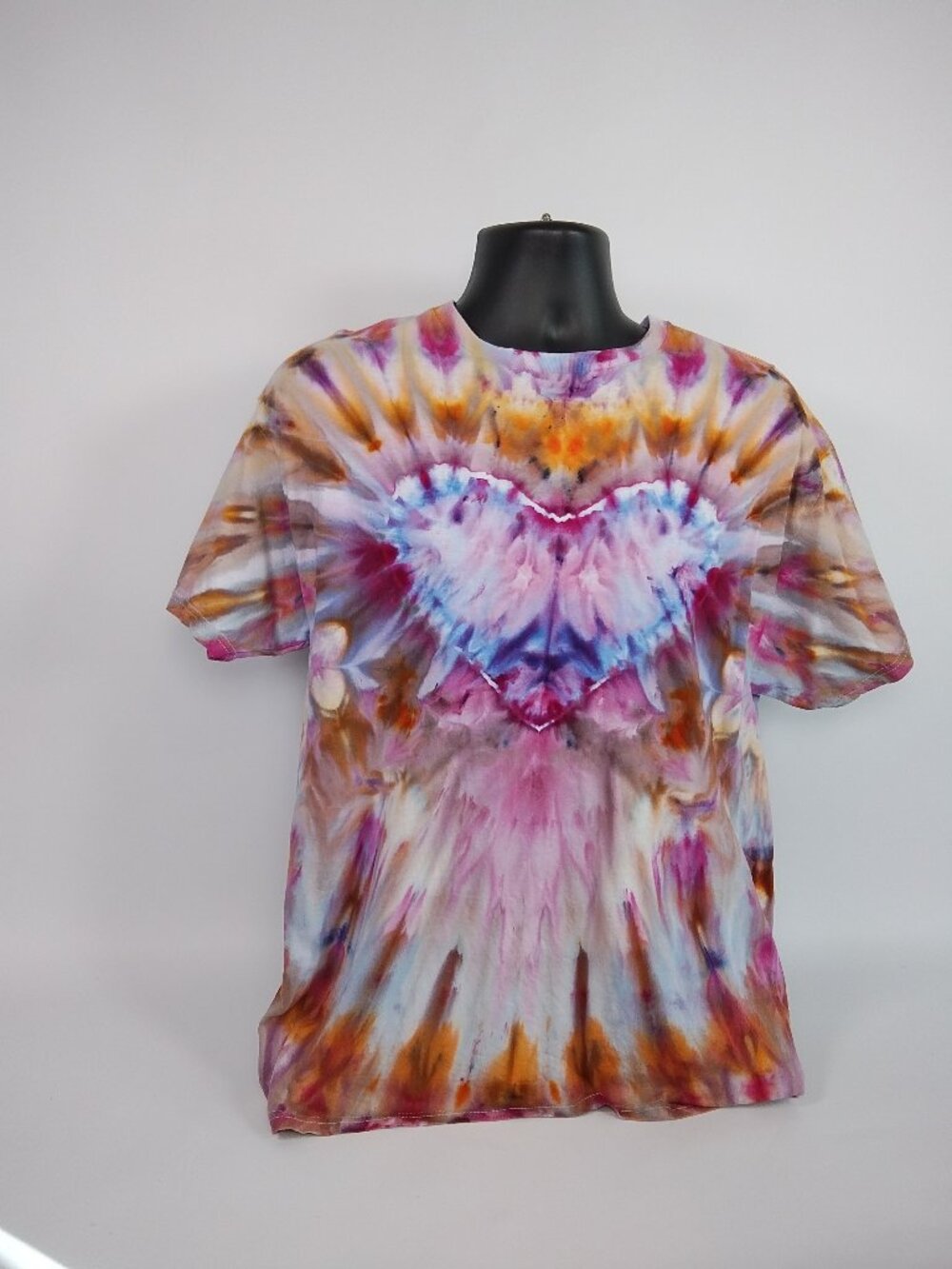 Mens Large Hanes "Heart" Ice Dyed T-Shirt